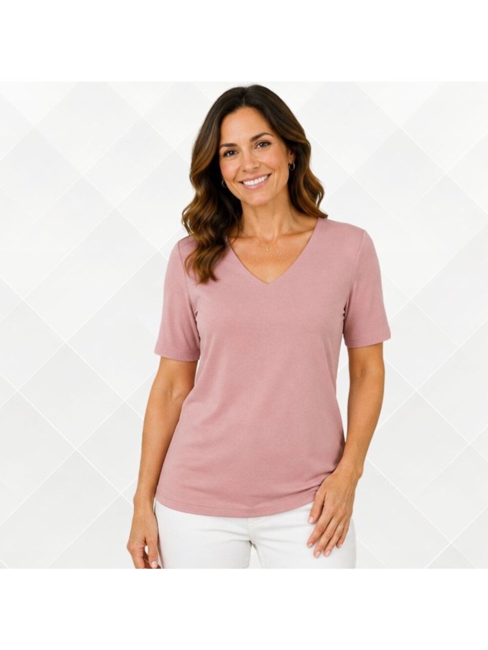 CUPIO Polished T Pink Mauve Top • Size S • NWT • Super Soft